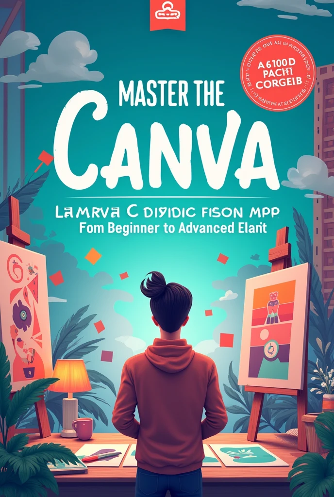 Generate an image for me for a course cover with the theme "CANVAFLIX" to learn how to use the Canva app from 0 to advanced