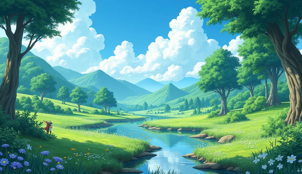 Masterpiece、An illustration、High definition、Ghibli style、landscape、nature