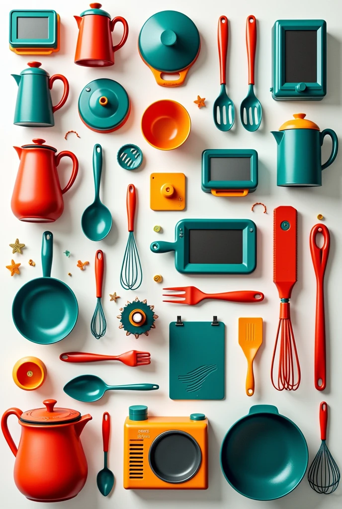 Give me kitchen guide photo with colourfull image