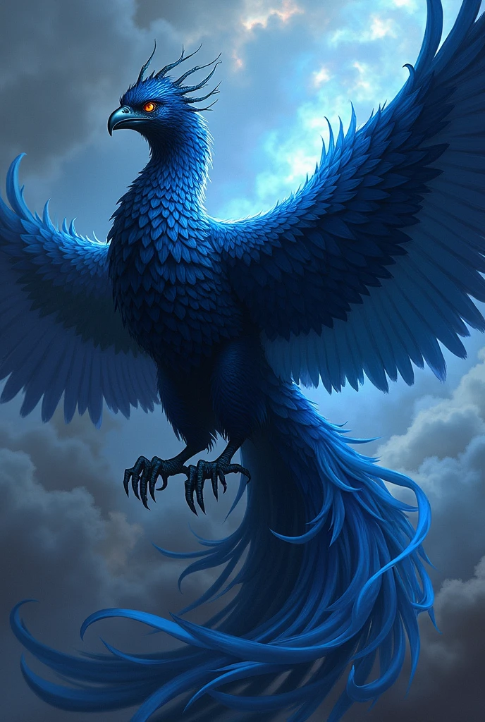 Phoinex bird black and blues name phoinex plazz on th picture