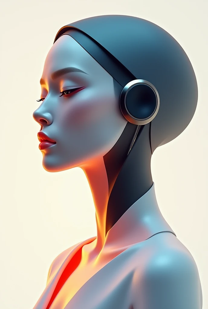 Create a logo for "Roya Glam," a modeling agency specializing in AI models. The design should seamlessly blend elements representing both human and AI models. Incorporate sleek, modern aesthetics that reflect sophistication and innovation. Consider using abstract or geometric shapes to symbolize the fusion of human beauty and advanced technology, with a color palette that exudes elegance and futuristic vibes. The logo should capture the essence of cutting-edge fashion and the seamless integration of AI in the modeling industry