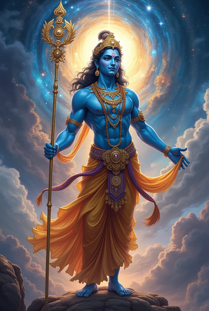 Create the lord Krishna control the universe
Create more images