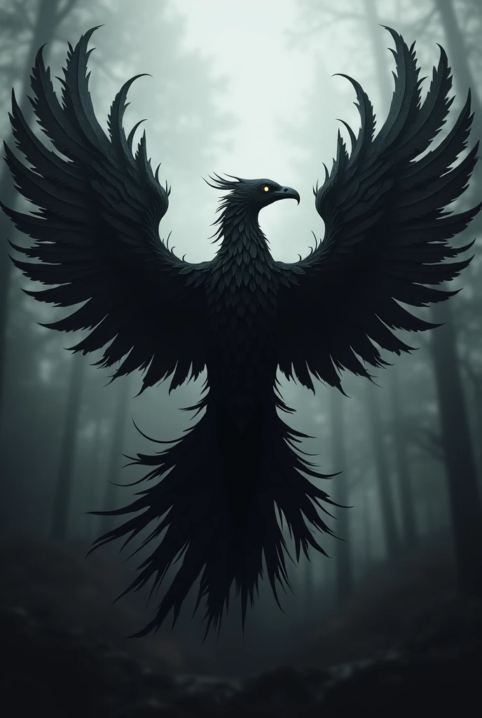 Phoinex bird black channel logo with blur no face