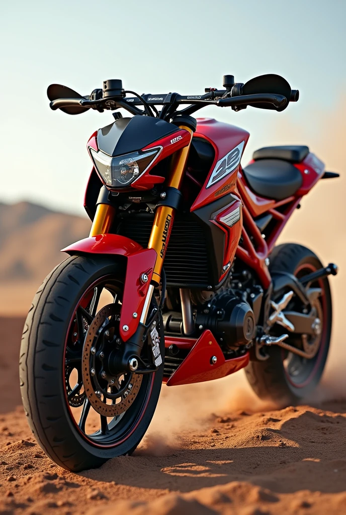 Create a design of a motocross bike with the AXEMY 250R brand
