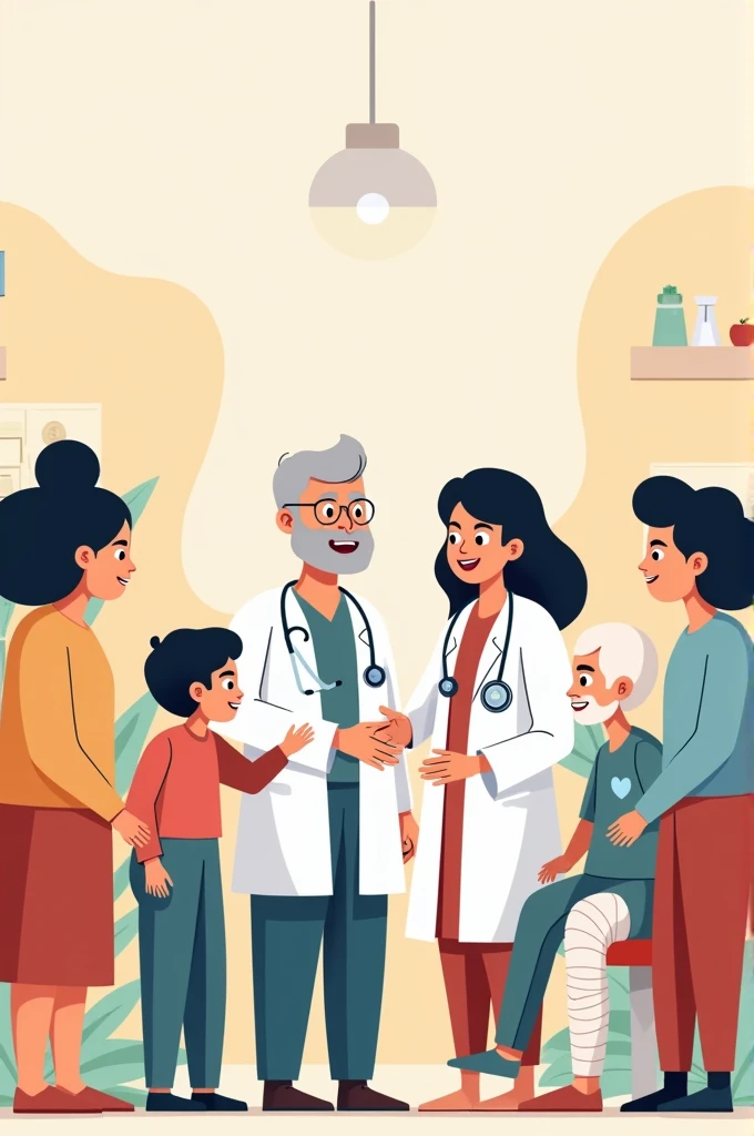 Clipart of patients and doctor