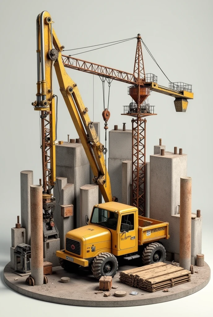 Realistic image of construction objects