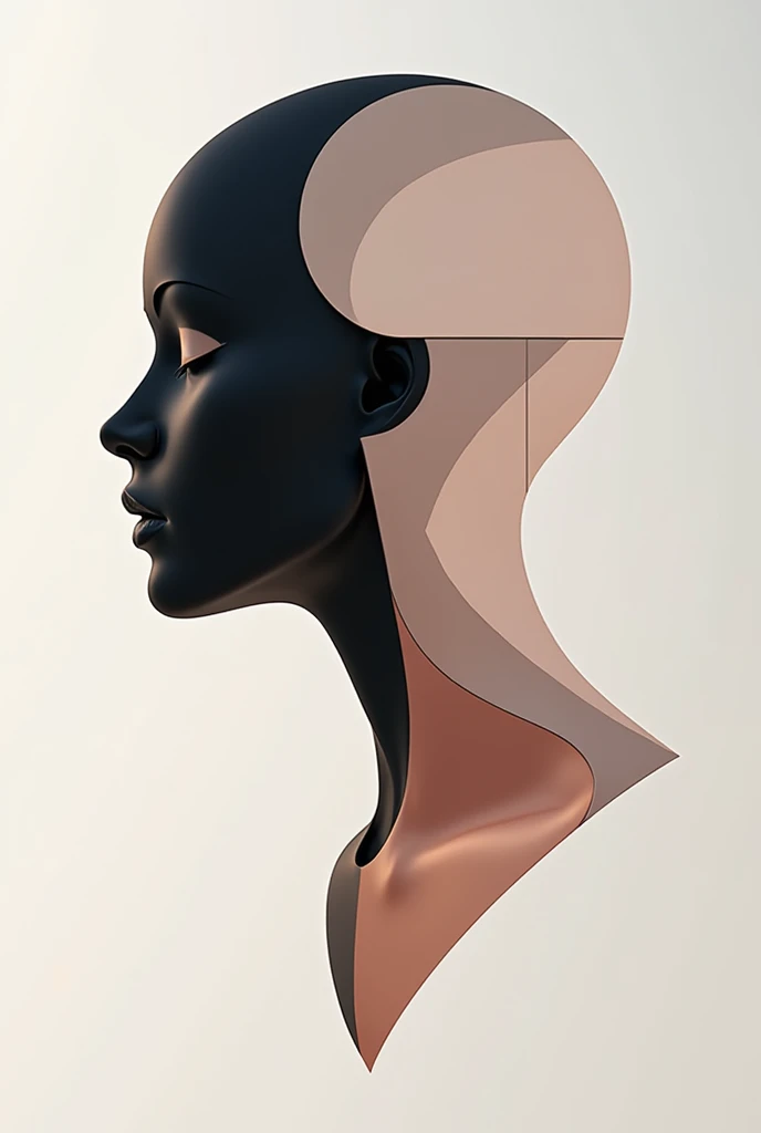 Create a logo for "Roya Glam," a modeling agency specializing in AI models. The design should seamlessly blend elements representing both human and AI models. Incorporate sleek, modern aesthetics that reflect sophistication and innovation. Consider using abstract or geometric shapes to symbolize the fusion of human beauty and advanced technology, with a color palette that exudes elegance and futuristic vibes. The logo should capture the essence of cutting-edge fashion and the seamless integration of AI in the modeling industry