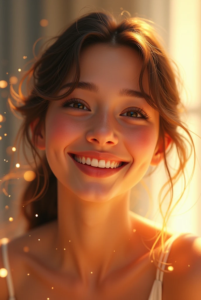 Image of , happy with sparkle in his eyes.