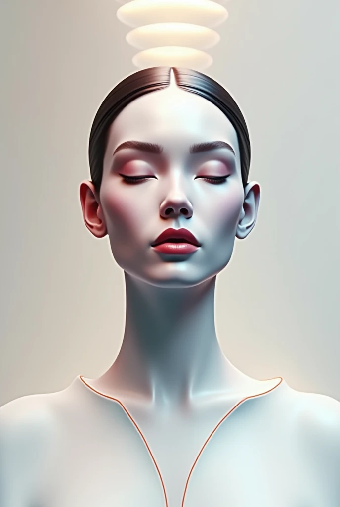 Create a logo for "Roya Glam," a modeling agency specializing in AI models. The design should seamlessly blend elements representing both human and AI models. Incorporate sleek, modern aesthetics that reflect sophistication and innovation. Consider using abstract or geometric shapes to symbolize the fusion of human beauty and advanced technology, with a color palette that exudes elegance and futuristic vibes. The logo should capture the essence of cutting-edge fashion and the seamless integration of AI in the modeling industry

