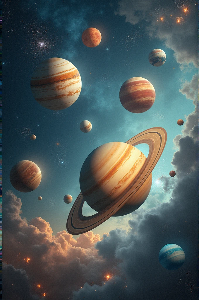 You can give me the 7 planets but they should not be in line