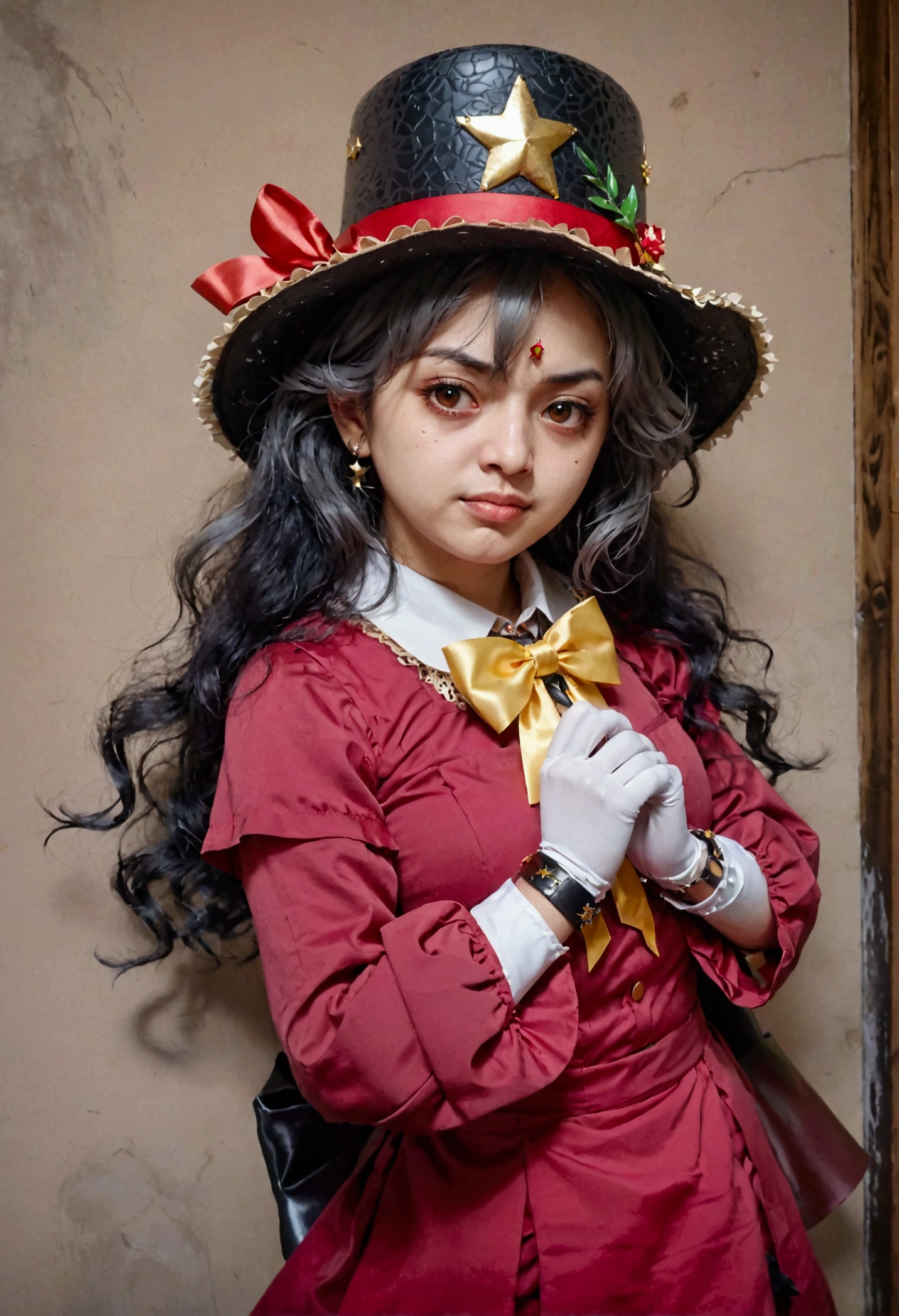 flandre scarlet,1girl, teddy_bear, solo, wings, mob_cap, holding_stuffed_toy, simple_background, crystal, frills, one_side_up, red_bow, looking_at_viewer, cowboy_shot, black_choker, standing, long_sleeves, black_background, closed_mouth, red_ribbon, glowing, bowtie, hat_ribbon, grey_background, expressionless, petticoat, hair_ribbon, red_dress, red_vest, wide_sleeves, shirt, yellow_ascot, red_skirt star-shaped_pupils,symbol-shaped_pupils,. gorgeous,key visual, vibrant, studio anime,award-winning, professional, highly detailed,high budget, cinemascope,
Explore the historic city of Kamakura, known for its numerous temples, including the Great Buddha of Kamakura, surrounded by beautiful gardens and lush greenery