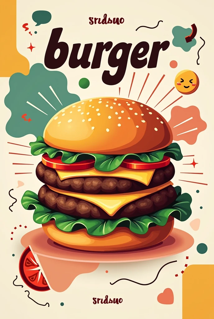  slide decoration with the theme of burger is coming 