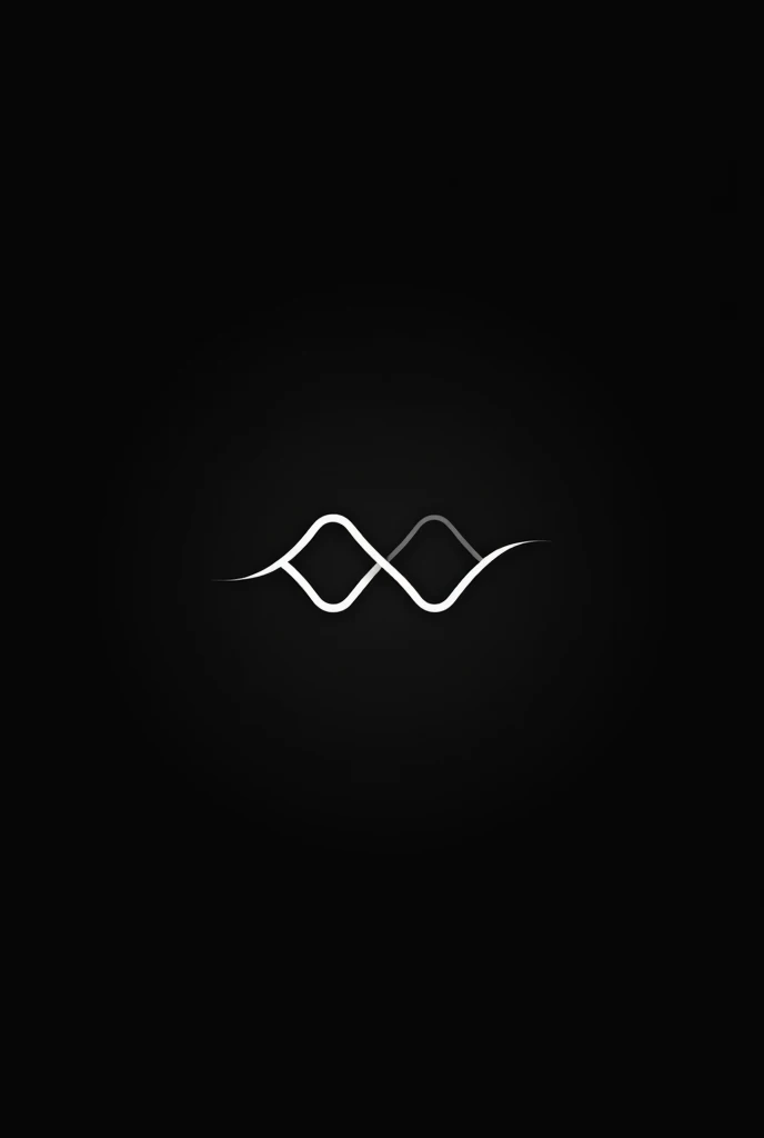 simple wave form icon, black background
