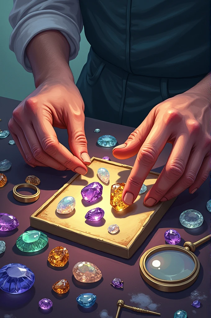 Illustration of care for semi-jewels