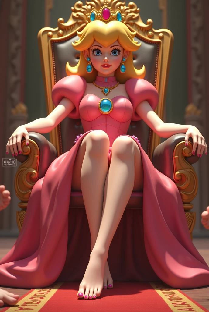 STICKER, (solid outline:1.3), (NSFW:1.2), A detailed illustration of a vivid Sexy Princess Daisy from Mario kneeling down legs together with her arms folded under her breasts while looking up at the camera and sticking out her tongue no teeth, bare breasts, yellow thong, Solo Female, big breasts, small golden crown, erect , Full length View, high heeled boots, shoes visible, big yellow stars background, zoom out, pov angle, centre model, vintage t-shirt design, in the style of hand drawing, 3D vector art, fantasy art, watercolour effect, Adobe Illustrator, hand-drawn, digital painting, low-poly, soft lighting, isometric style, retro aesthetic, focused on the character, 4K resolution, photo realistic rendering, using Cinema 4D,