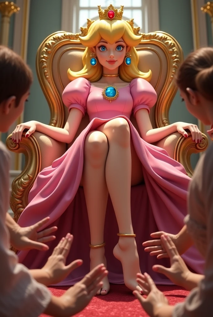 Princesa Peach foot worshipped