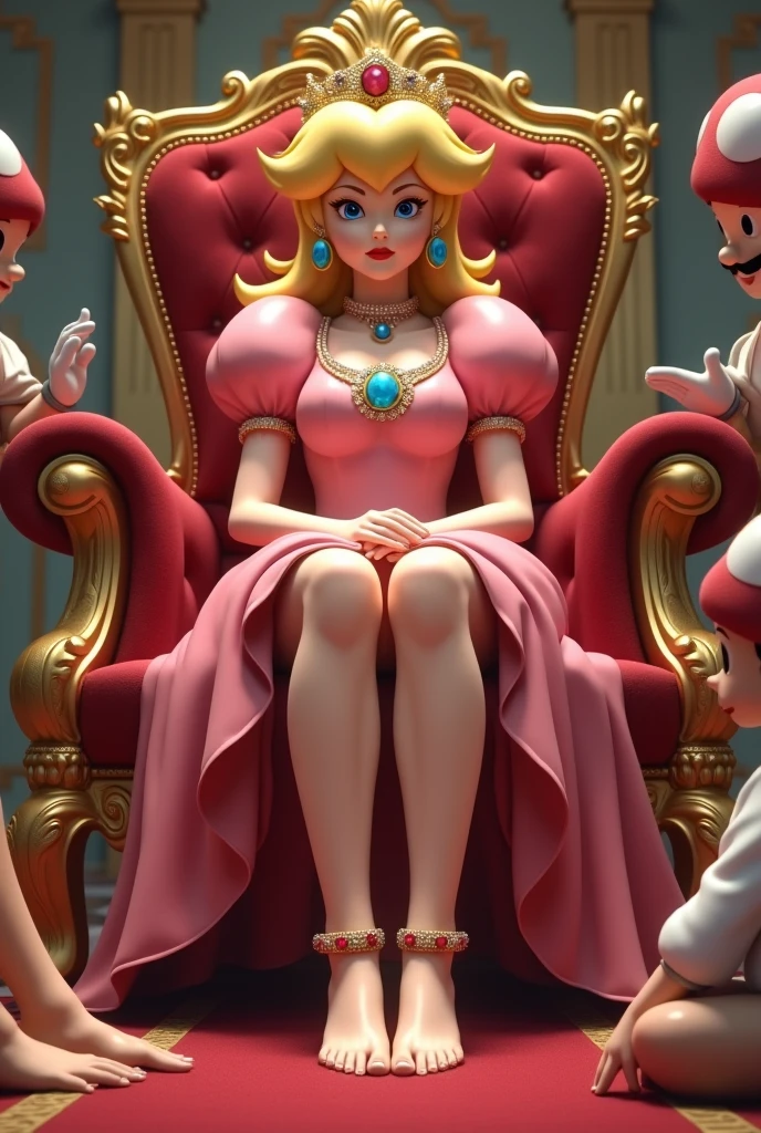 Princesa Peach foot worshipped