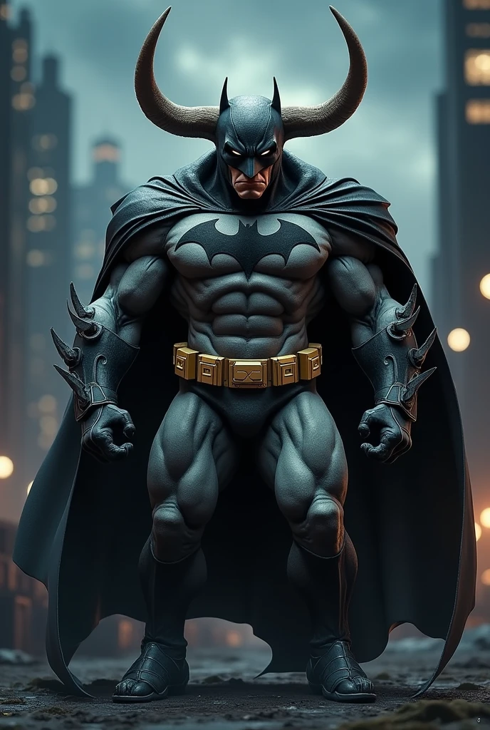 Bull + Batman ai photo 