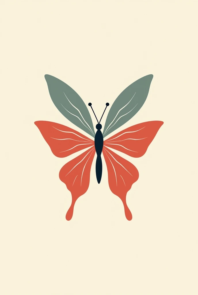 Isotype of a butterfly and clothes