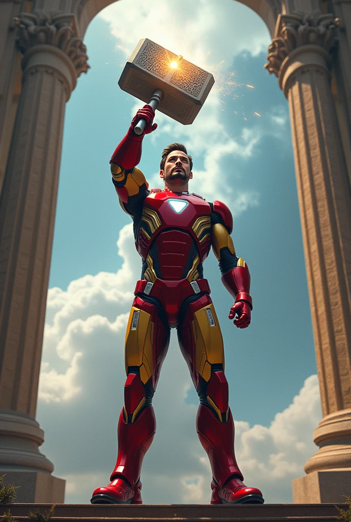 Tony stark lifting mjolnir