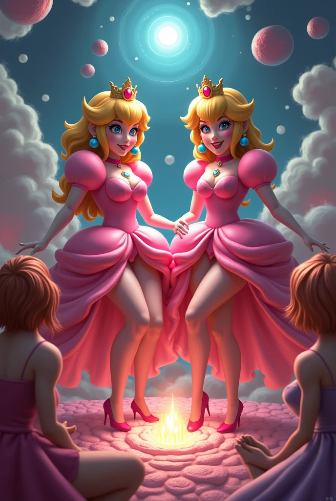 2d princess peach and princess Daisy foot worshipped
