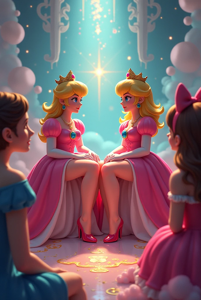 2d princess peach and princess Daisy foot worshipped