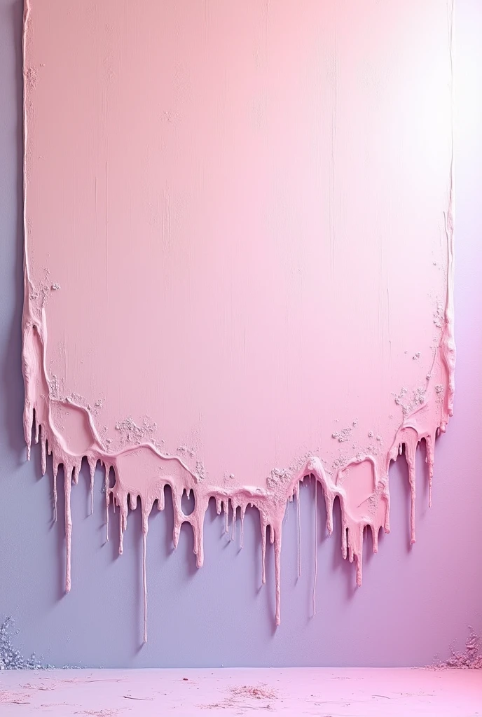 A wall painted with paint-dripping light pink over light purple wall