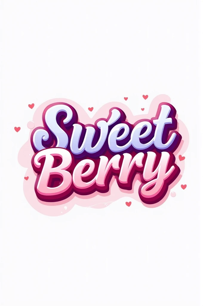 A logo with the name sweetberry in graffiti in pink and lilac tones on a white background 