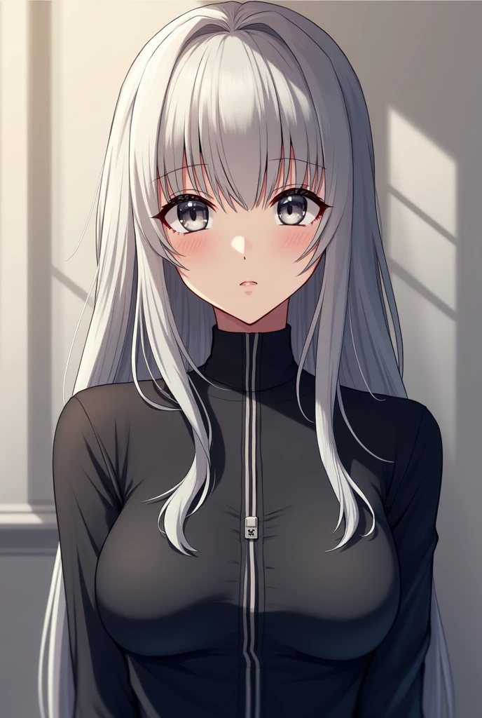 Yanagi has silver hair with extra-long bangs that shield her eyes. In her first appearance, she wore a darkish colored long sleeve shirt with a couple of vertical white stripes in the center. Similarly to her mother and sister, she also possesses a noticeably curvaceous figure.