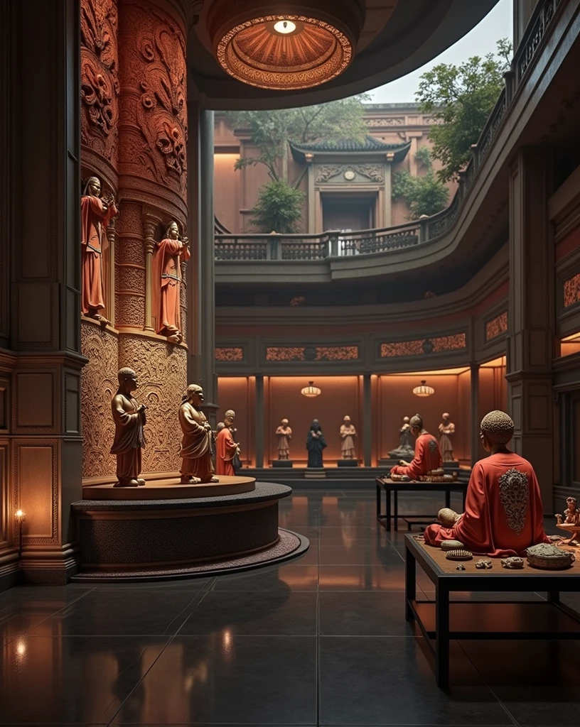 culture gallery, cham culture, super realistic photo, high resolution