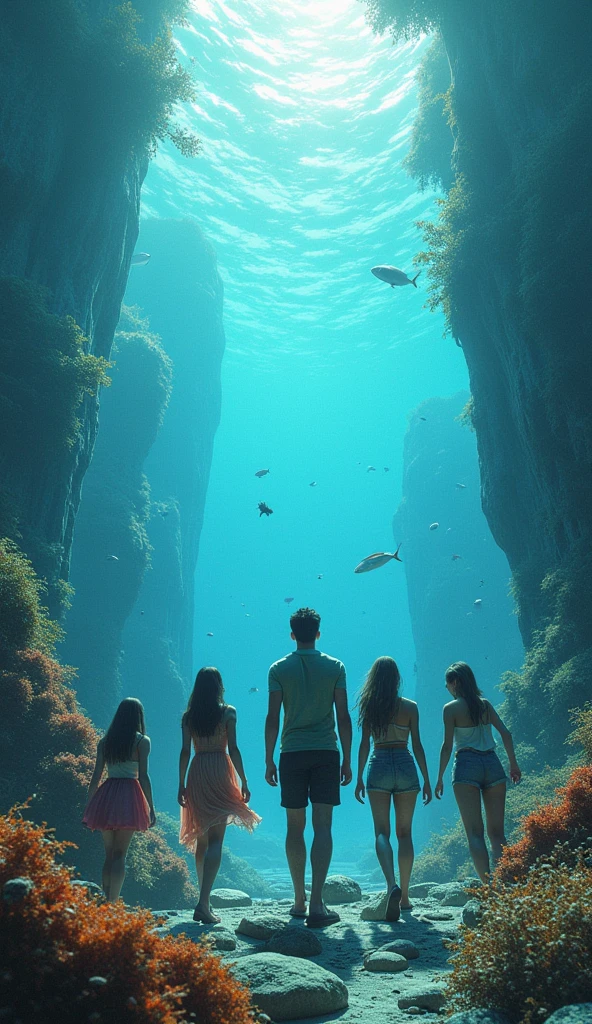 Virtual reality fantasy images。people々A fascinating idea。Ocean。