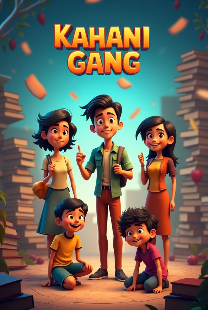 Give me animated youtube banner for kahani gang
