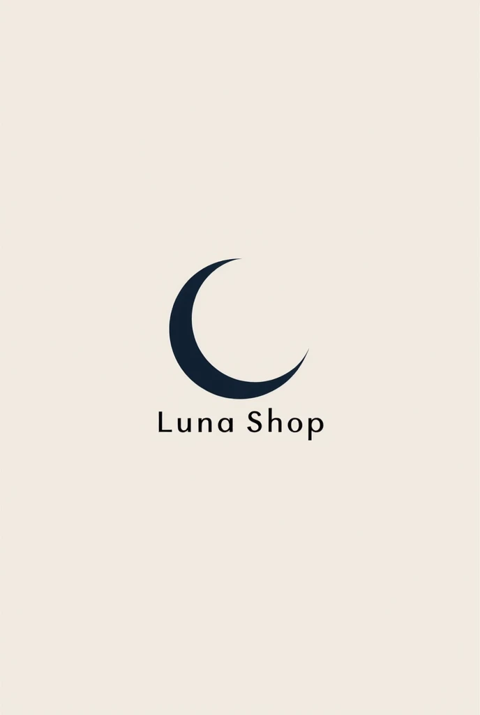 For a simple and elegant logo for "Luna Shop," use a minimalist crescent moon as the central icon, either solid or outlined with a thin stroke. Pair it with a clean, modern sans-serif font for the text "Luna Shop," positioning the text either below or beside the moon. Opt for a single color, such as deep navy or black, to keep the design streamlined and professional, and use a white or light background to ensure clarity and versatility.