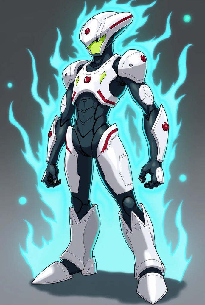 Echo Echo is a character from the universe of "Ben 10", specifically from the original series and its sequels. He is an alien that Ben Tennyson can transform into using the Omnitrix.. Echo Echo has the ability to create and manipulate sound waves and echoes.. His power includes the ability to generate and control sound waves., amplify the sound and create clones of yourself through the echo. It has a distinctive appearance with white skin and a design that resembles a sound amplifier or audio system.. 
