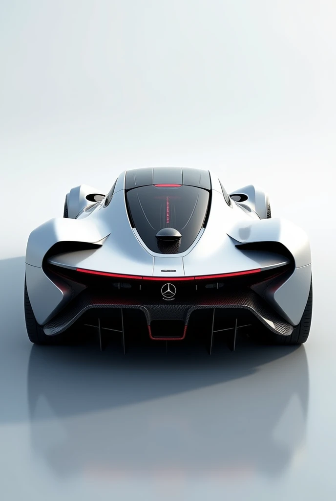 Rear of an aerodynamic super car that goes up to 450 km/h