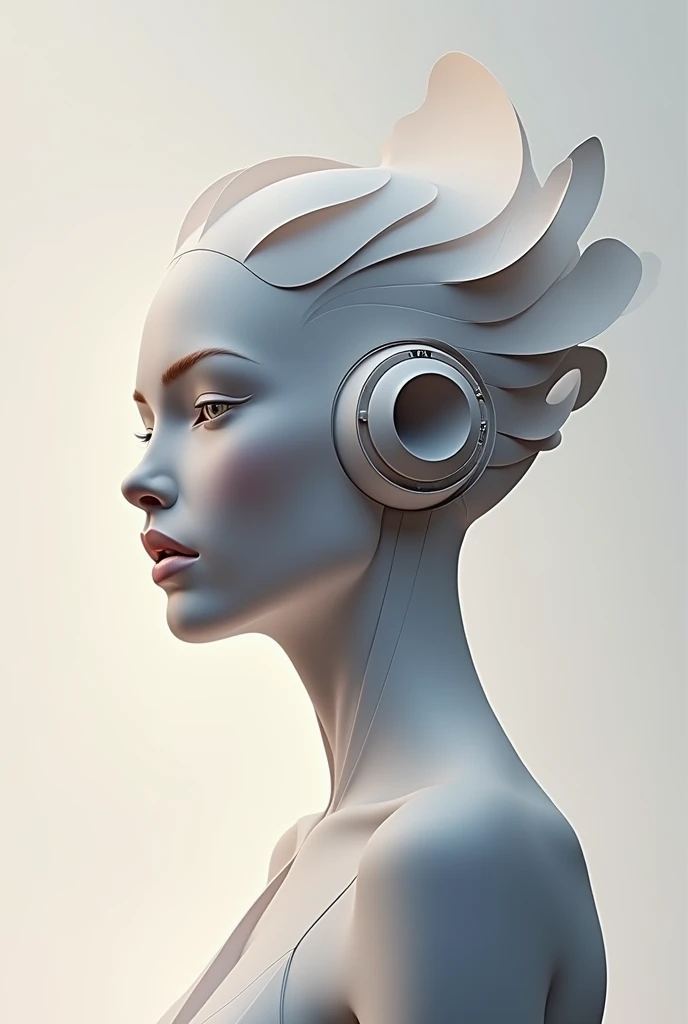Create a logo for "Roya Glam," a modeling agency specializing in AI models. The design should seamlessly blend elements representing both human and AI models. Incorporate sleek, modern aesthetics that reflect sophistication and innovation. Consider using abstract or geometric shapes to symbolize the fusion of human beauty and advanced technology, with a color palette that exudes elegance and futuristic vibes. The logo should capture the essence of cutting-edge fashion and the seamless integration of AI in the modeling industry
