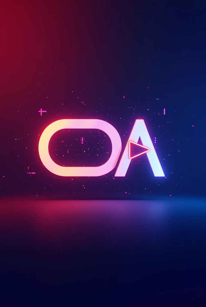 generate a logo with the letters C, d, a, com um botão de Play entre as letras a e C simbolizando o d e o fundo nas cores vermelho, purple and blue