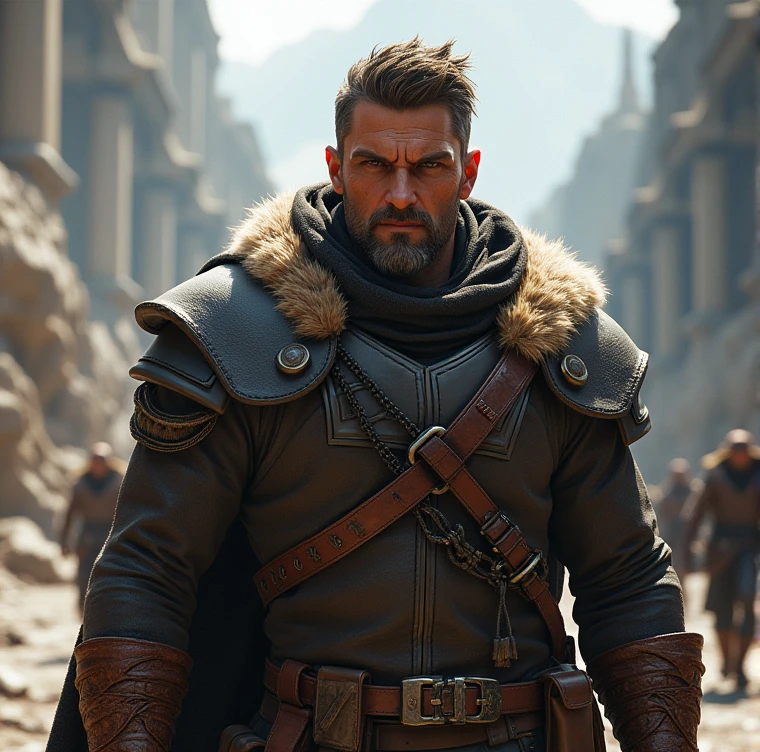 concept art of the character, Male, real time