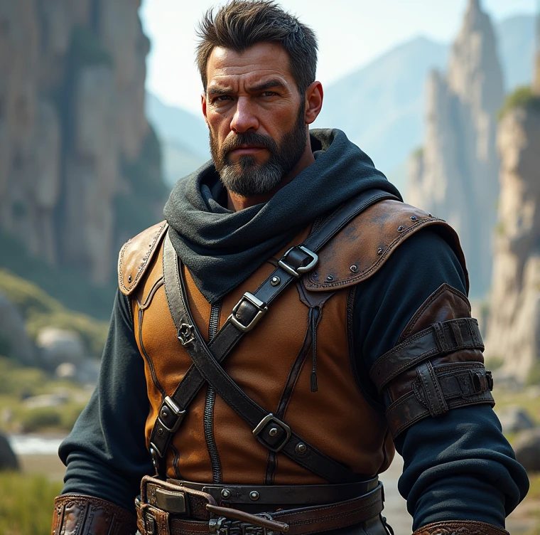 concept art of the character, Male, real time