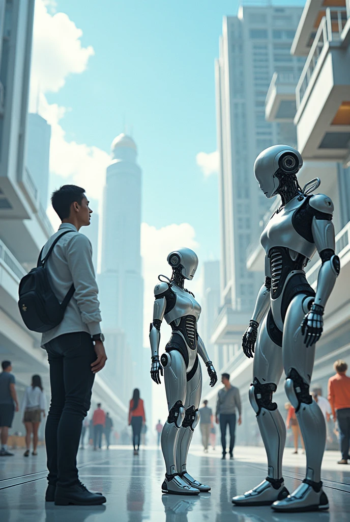Modern technology gadgets robots and future