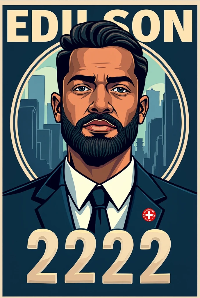 Create a logo art for councilman EDILSON 22222