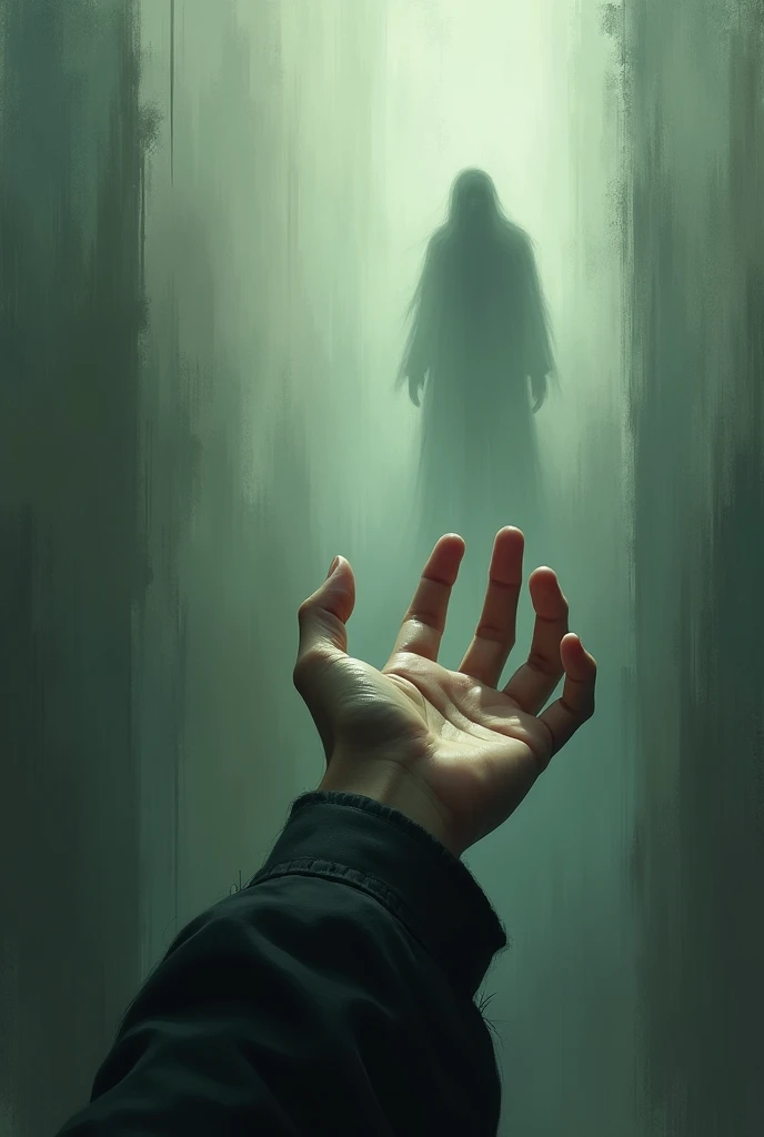 a hand Reaching out, I only got a vague shadow of a person walking away.