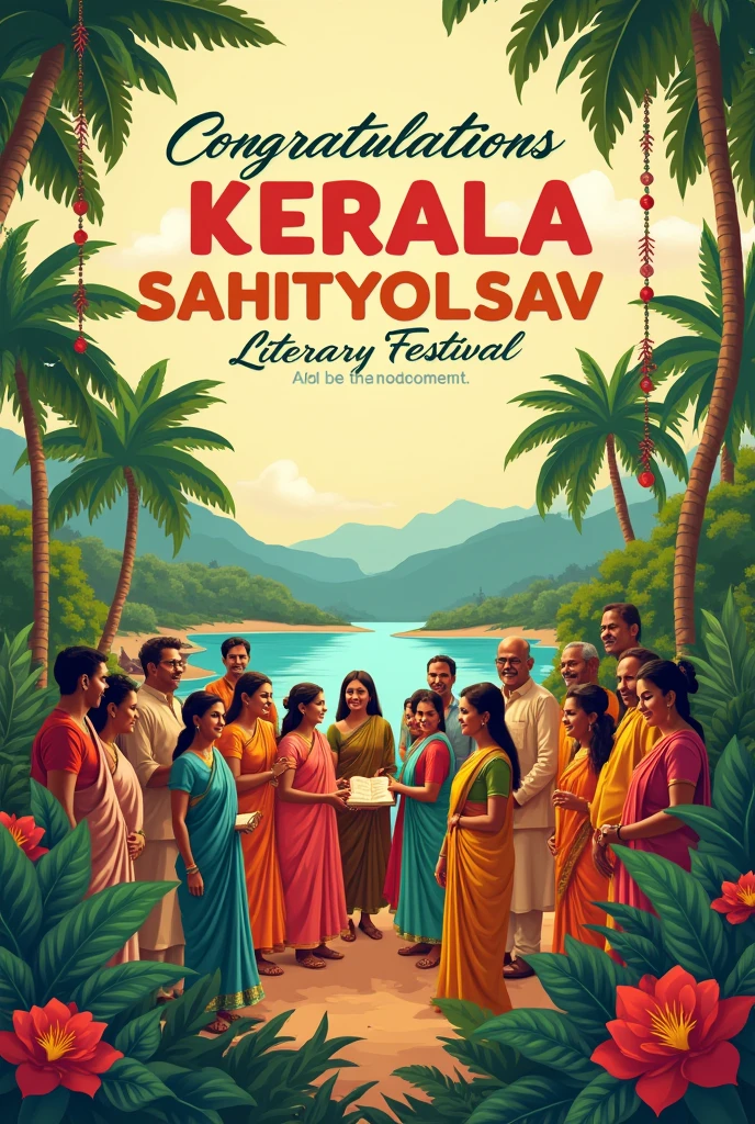 The poster congratulated those going to the Kerala Sahityolsav from Katchihirakal sector