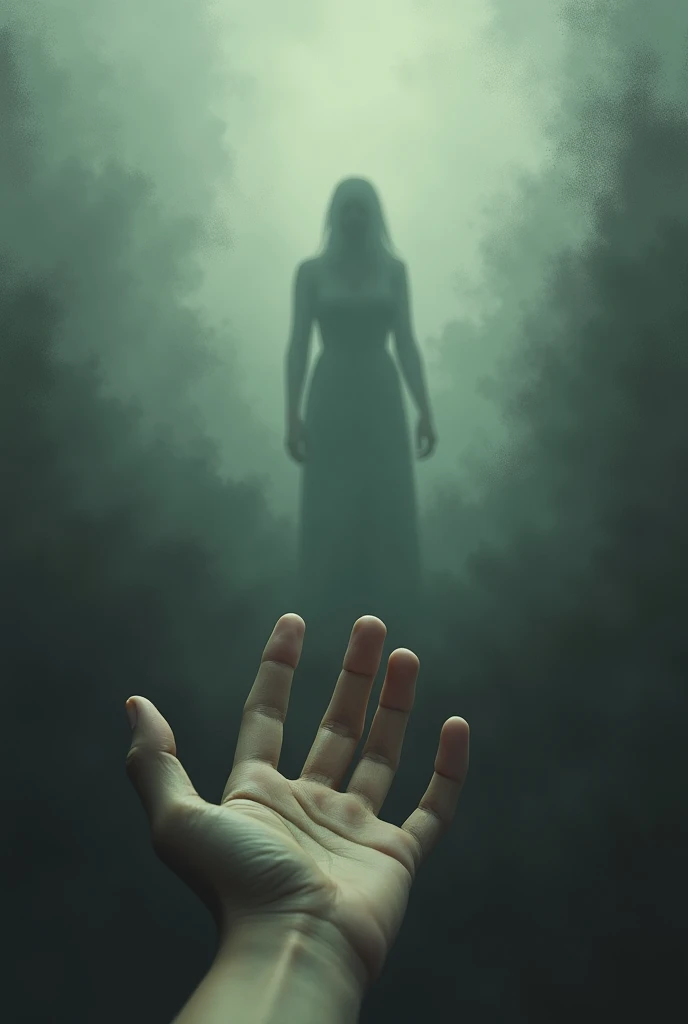 a hand Reaching out, I only got a vague shadow of a person walking away.