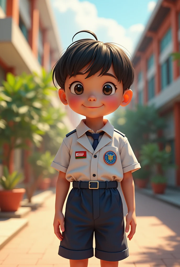 Child in Internacional uniform