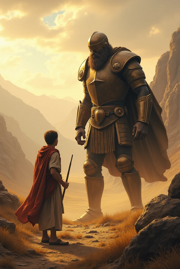 David and Goliath meet in the center of the valley