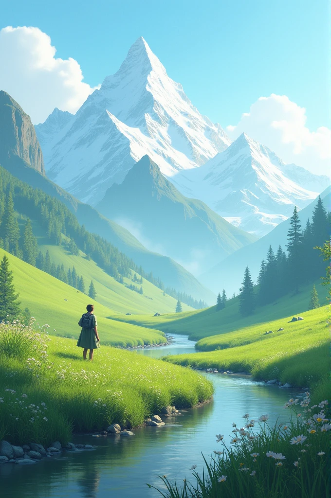 Paissage realistic peace inspiring