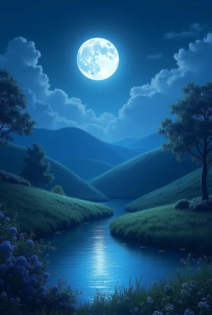 Paissage realistic peace inspiring places nature night