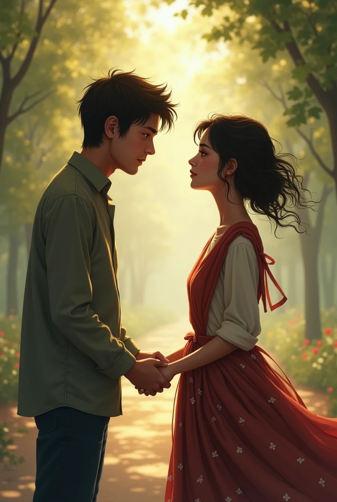 Susovita and subhasish 15years love and present meet in both thear eyes contact tell her pain love walking hold hands