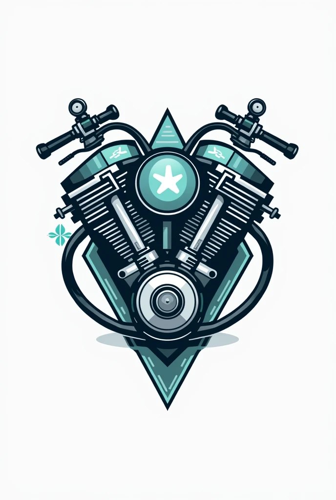 Logo for motorcycle workshop with hospital instruments